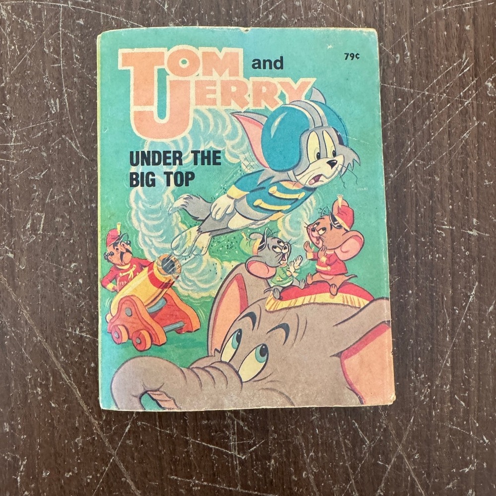 1980 Tom & Jerry Under the Big Top VINTAGE Big Little‎ Book Paperback Book